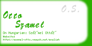 otto szamel business card